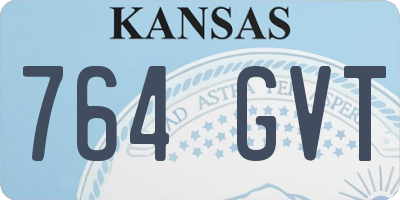 KS license plate 764GVT