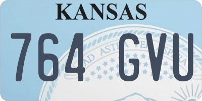 KS license plate 764GVU