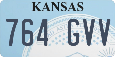 KS license plate 764GVV