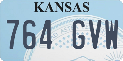 KS license plate 764GVW
