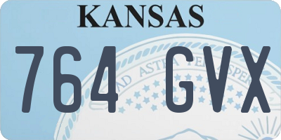 KS license plate 764GVX
