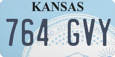 KS license plate 764GVY