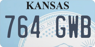 KS license plate 764GWB