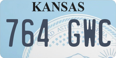 KS license plate 764GWC