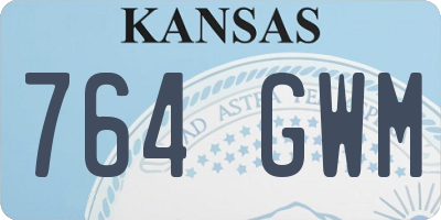KS license plate 764GWM