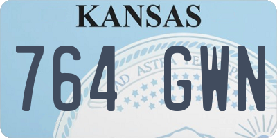 KS license plate 764GWN