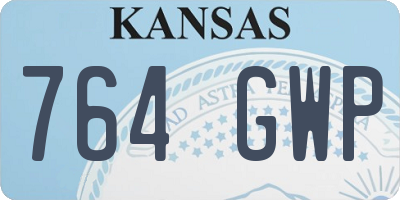 KS license plate 764GWP