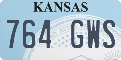 KS license plate 764GWS