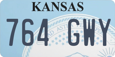 KS license plate 764GWY
