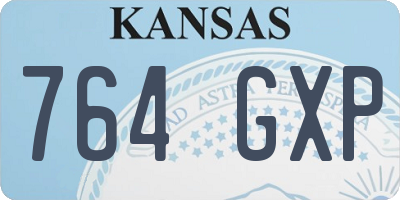 KS license plate 764GXP