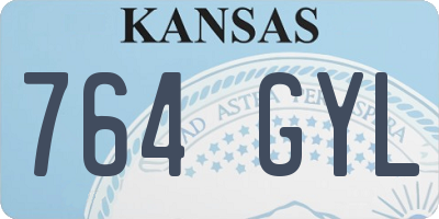 KS license plate 764GYL
