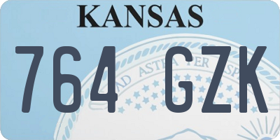 KS license plate 764GZK