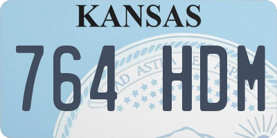 KS license plate 764HDM