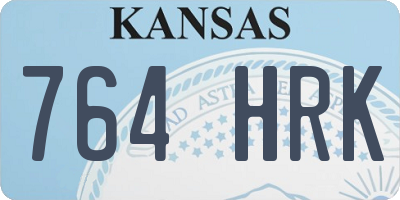 KS license plate 764HRK