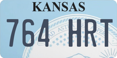 KS license plate 764HRT