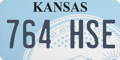 KS license plate 764HSE