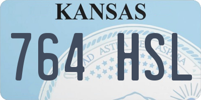 KS license plate 764HSL
