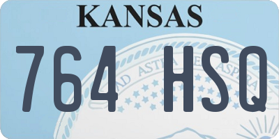 KS license plate 764HSQ