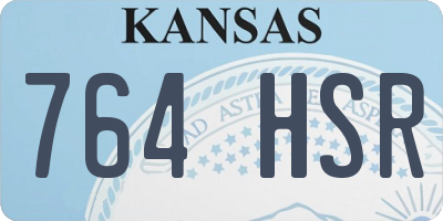 KS license plate 764HSR