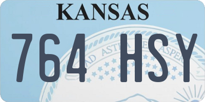 KS license plate 764HSY