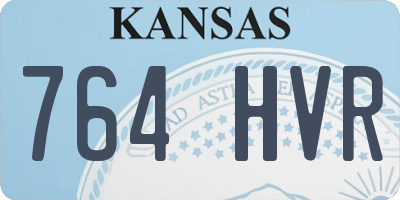 KS license plate 764HVR