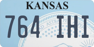 KS license plate 764IHI