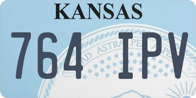 KS license plate 764IPV