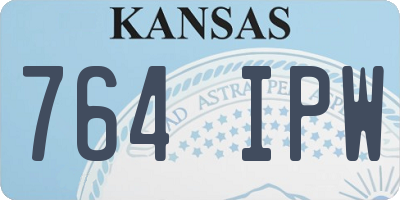 KS license plate 764IPW