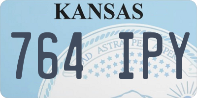 KS license plate 764IPY