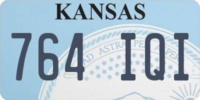 KS license plate 764IQI