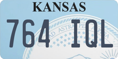 KS license plate 764IQL