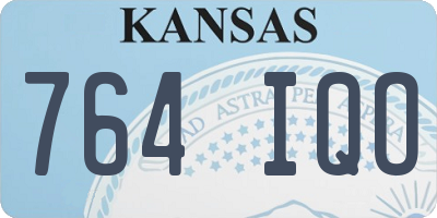 KS license plate 764IQO