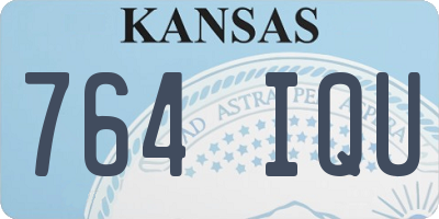KS license plate 764IQU