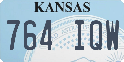 KS license plate 764IQW