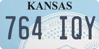 KS license plate 764IQY