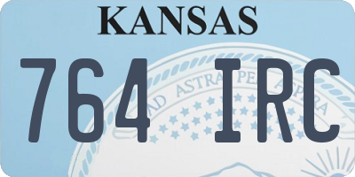 KS license plate 764IRC