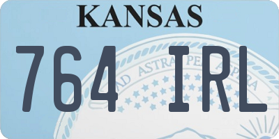 KS license plate 764IRL