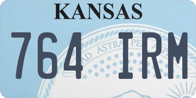 KS license plate 764IRM