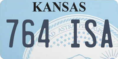 KS license plate 764ISA