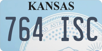 KS license plate 764ISC