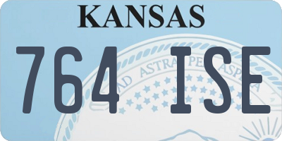 KS license plate 764ISE