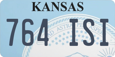 KS license plate 764ISI