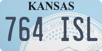 KS license plate 764ISL