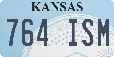 KS license plate 764ISM