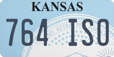 KS license plate 764ISO