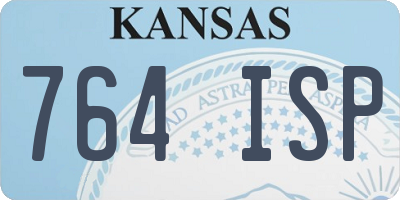 KS license plate 764ISP
