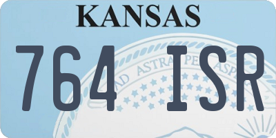 KS license plate 764ISR