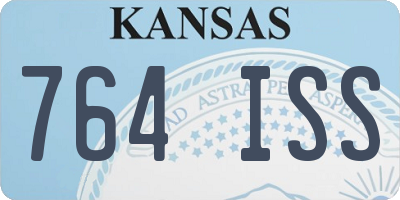 KS license plate 764ISS