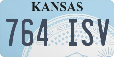 KS license plate 764ISV