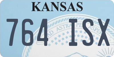 KS license plate 764ISX